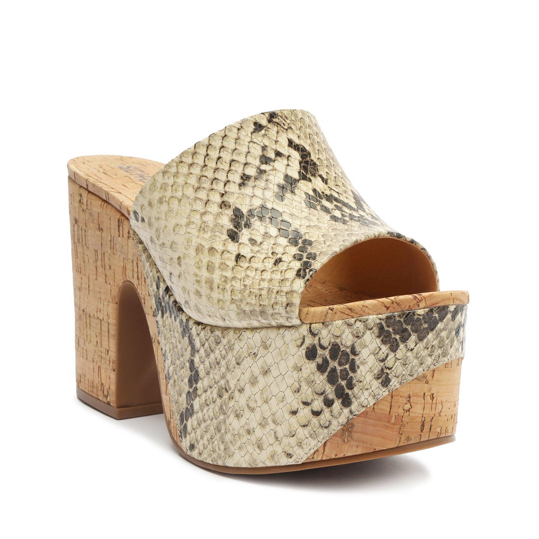 Dalle Snake-Embossed Leather Sandal Female Product Image