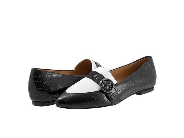 Trotters Emmett Croco/White) Women's Flat Shoes Product Image