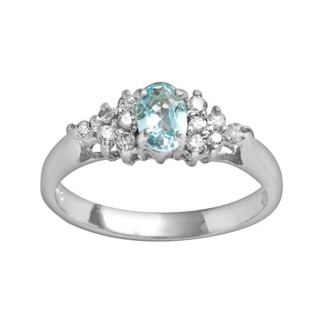 Traditions Jewelry Company Blue Topaz Oval Ring, Womens Multicolor Product Image