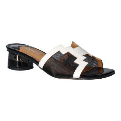 J. Renee Amorra Patent And Mesh Slide Sandals Product Image