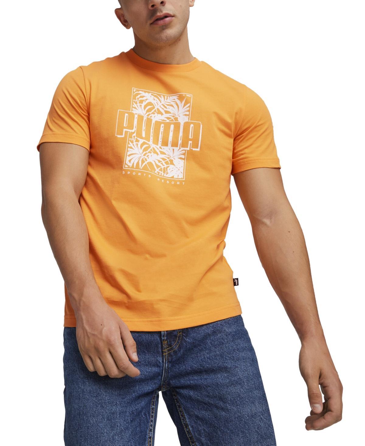 Puma Mens Ess+ Palm Resort Logo Graphic T-Shirt Product Image