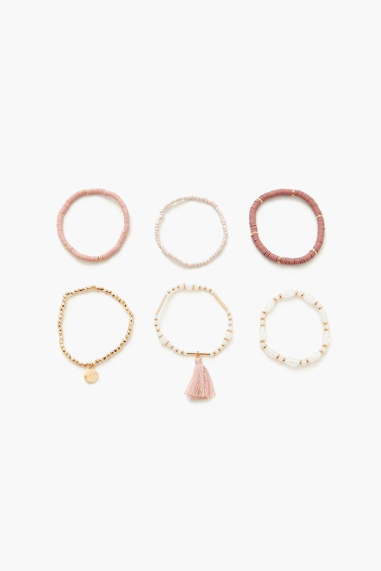 Beaded Tassel Stretch Bracelet Set | Forever 21 Product Image