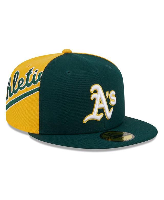 Mens New Era /Gold Oakland Athletics Gameday Sideswipe 59FIFTY Fitted Hat Product Image