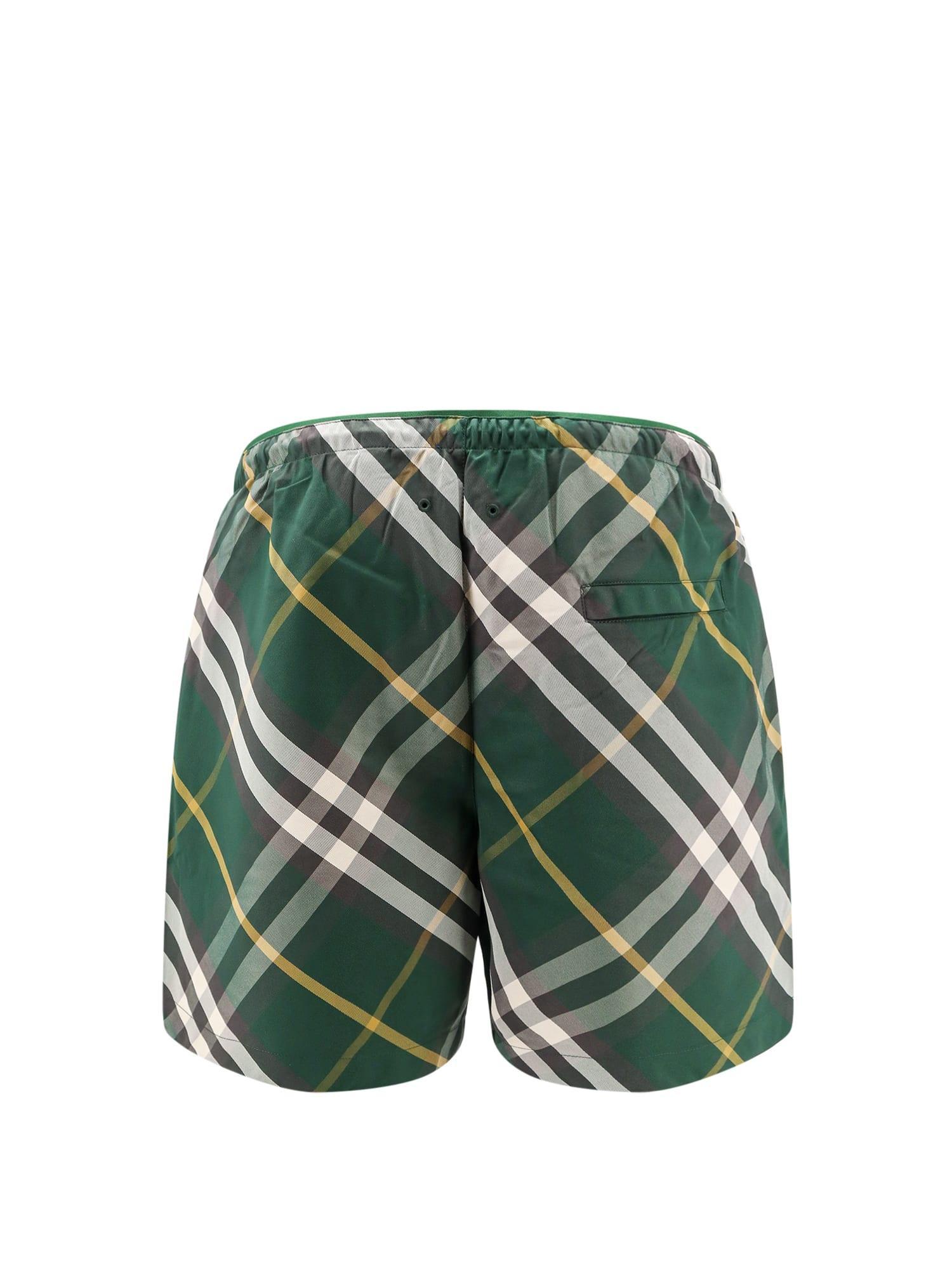 Checkered Twill Swim Shorts In Ivy Check Product Image