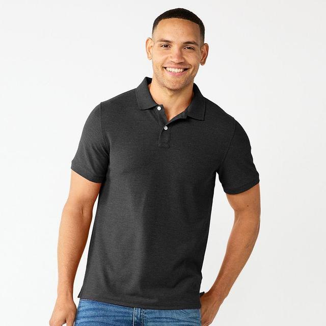 Mens Sonoma Goods For Life Pique Polo Black Black Product Image