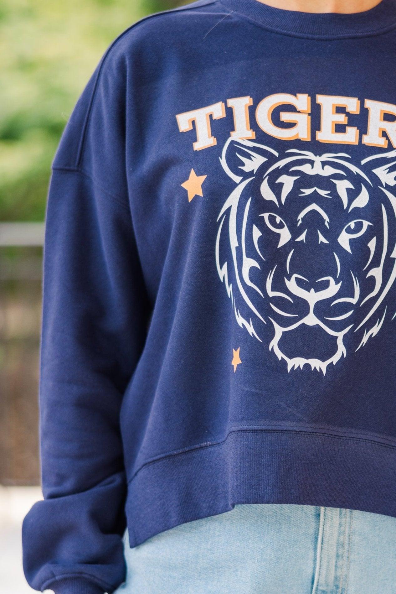 Go Tigers Navy Graphic Sweatshirt Female Product Image