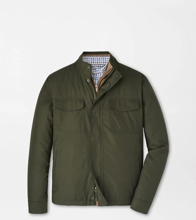 Peter Millar Mens Norfolk Bomber | Color: Dark Olive | Size: XL Product Image