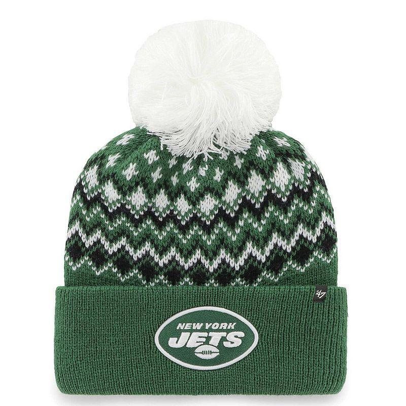 Womens 47 New York Jets Elsa Cuffed Knit Hat with Pom Product Image