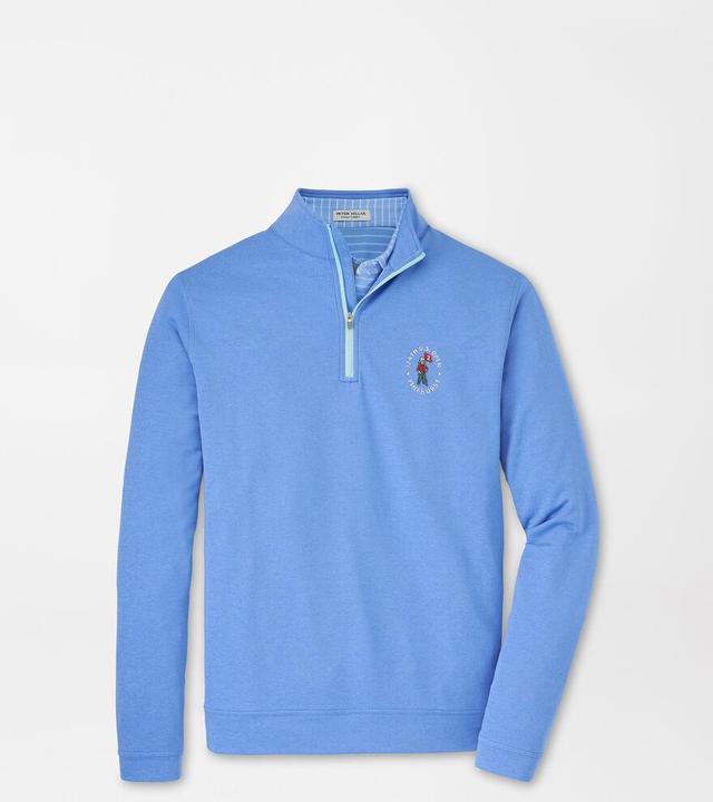 Peter Millar Mens 124th U.S. Open Perth Mlange Performance Quarter-Zip | Color: Bonnet | Size: 3XL Product Image