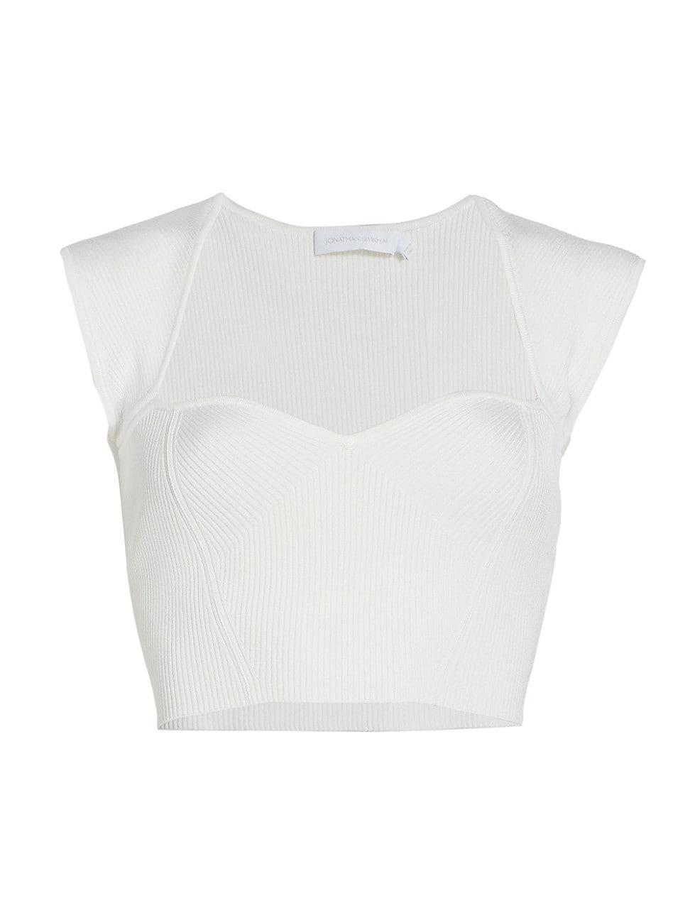 Womens Abia Cropped Ribbed Top Product Image