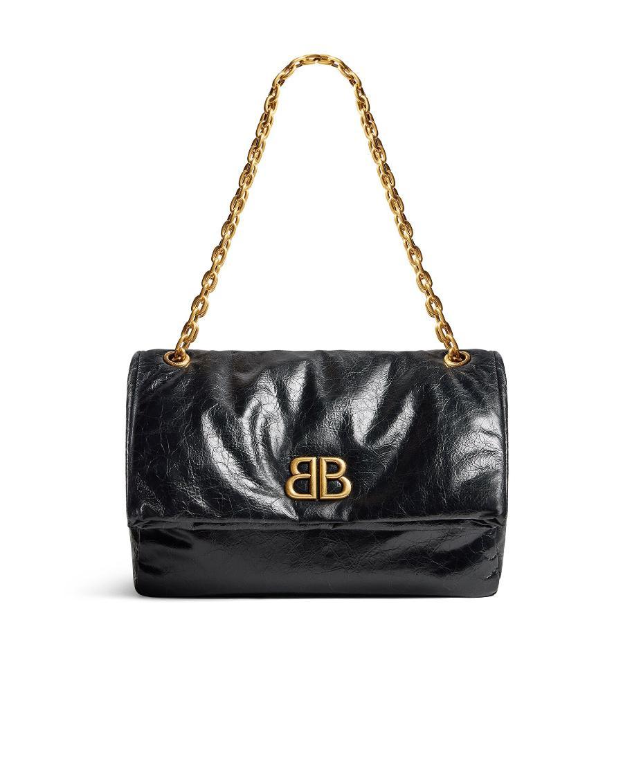 BALENCIAGA Monaco Shoulder Bag In Black Product Image