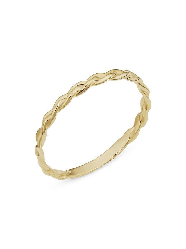 Womens 14K Yellow Solid Gold Caesar Stack Ring Product Image