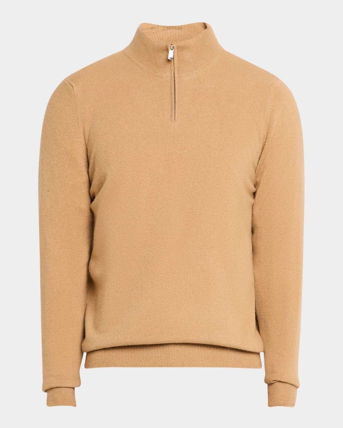 Men's Cashmere Quarter-Zip Sweater Product Image