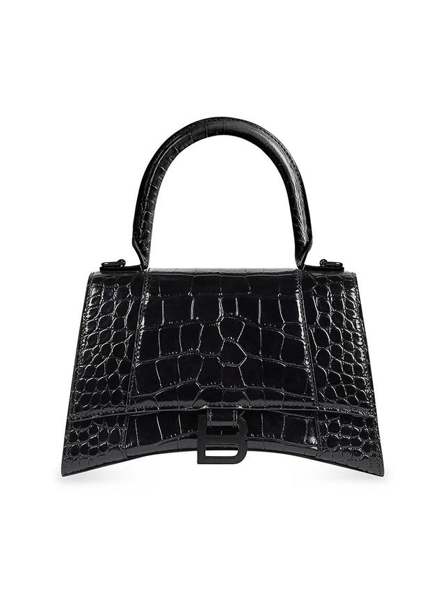 Womens Hourglass Small Handbag Crocodile Embossed Product Image