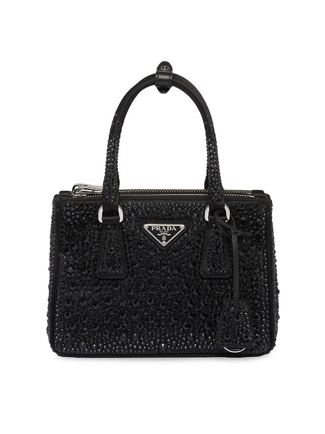 Womens Galleria Satin Mini Bag With Crystals Product Image