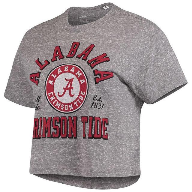 Womens Gray Alabama Crimson Tide Bishop Tri-Blend Knobi Crop T-shirt Product Image