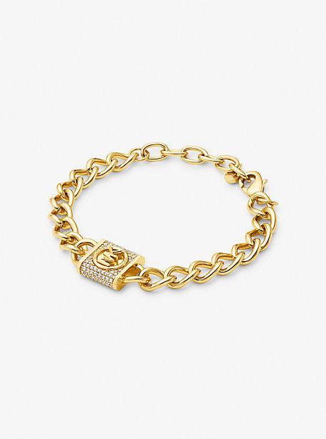 Michael Kors Cubic Zirconia Pave Lock Chain Bracelet Product Image