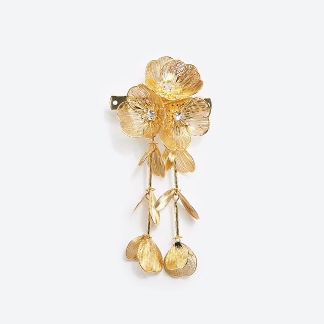 Gold Floral Hairclip Product Image