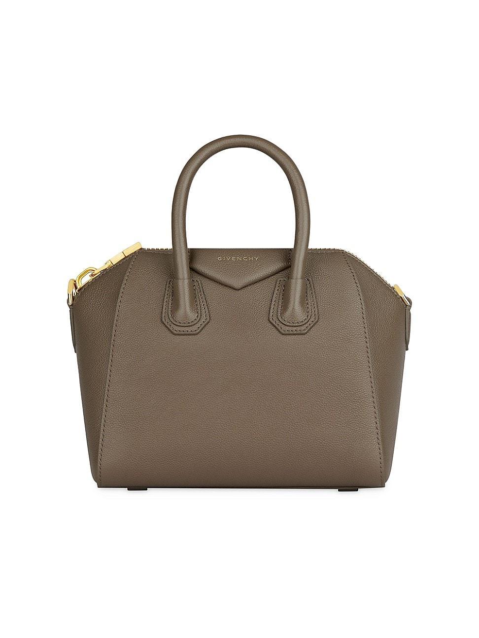 Womens Mini Antigona Bag in Grained Leather Product Image