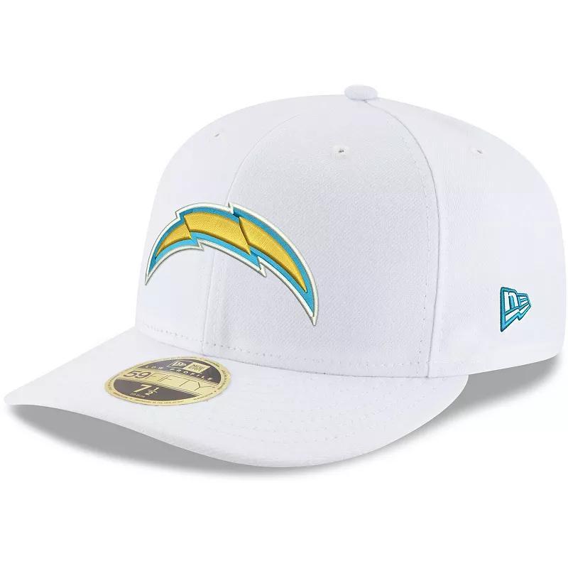 Mens New Era Los Angeles Chargers Team Logo Omaha Low Profile 59FIFTY Fitted Hat Product Image