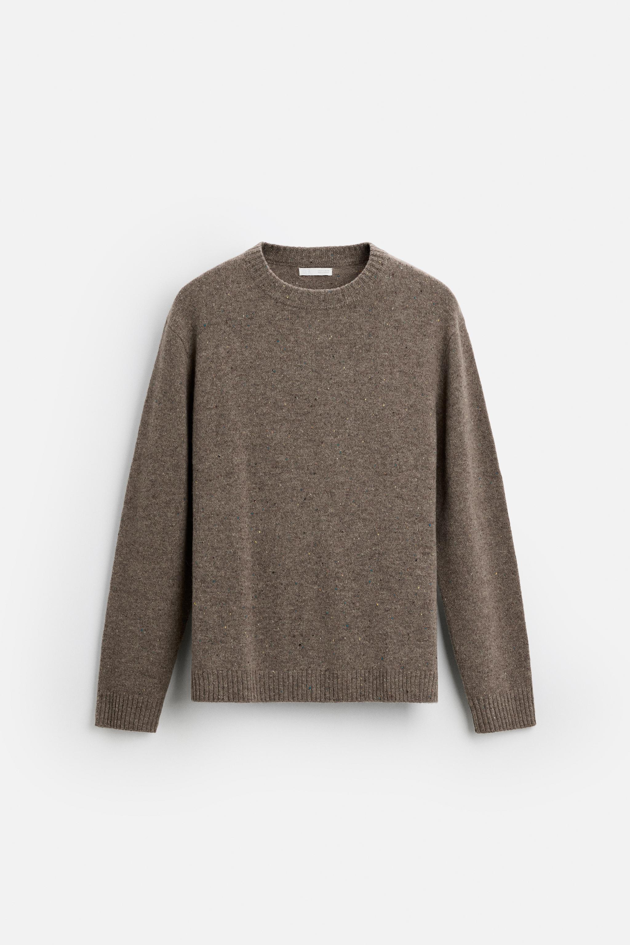 100% WOOL FLECKED STRUCTURE SWEATER Product Image