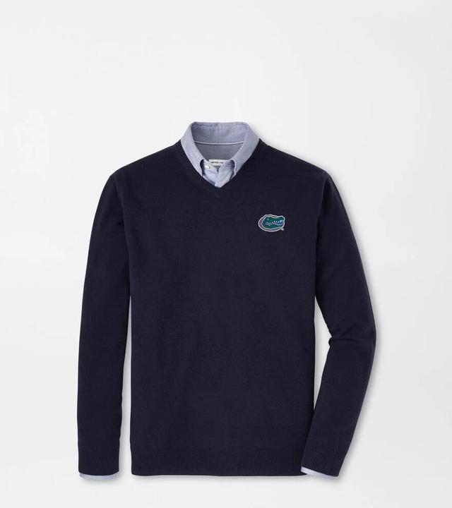 Peter Millar Mens Florida Crown Heritage Cashmere Sweater | Color: Navy | Size: S | UF Product Image