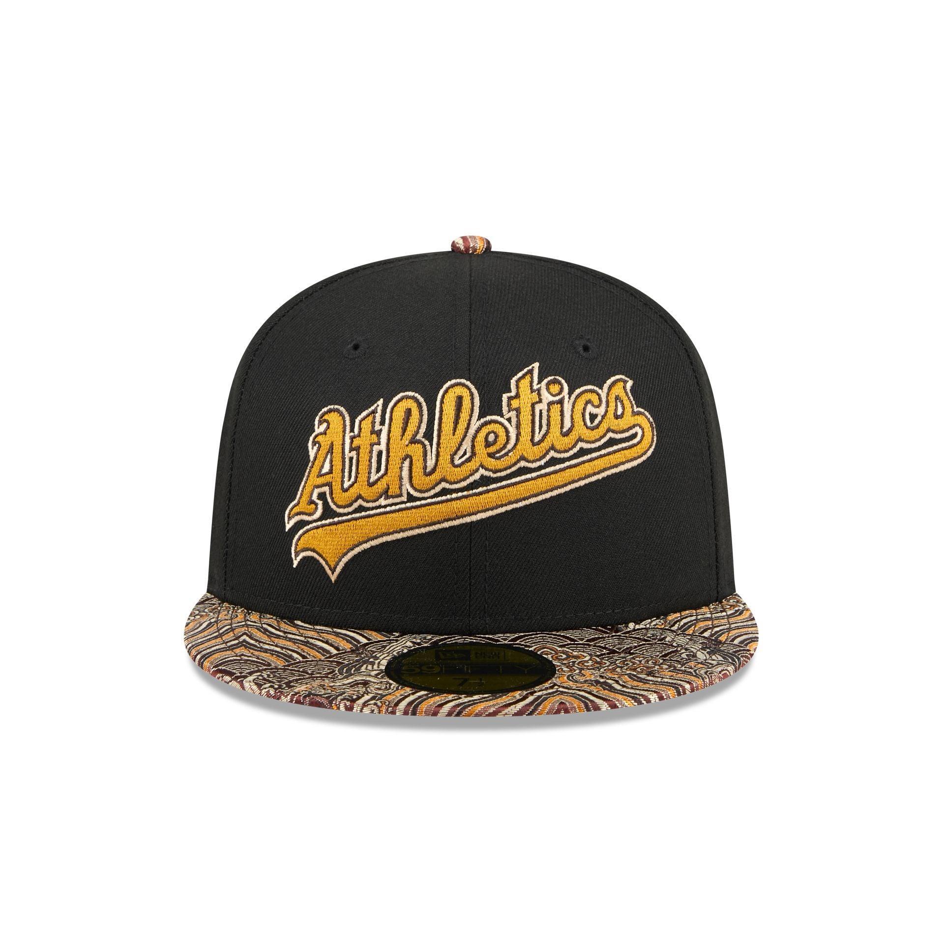 Just Caps Jacquard Visor Oakland Athletics 59FIFTY Fitted Hat Male Product Image