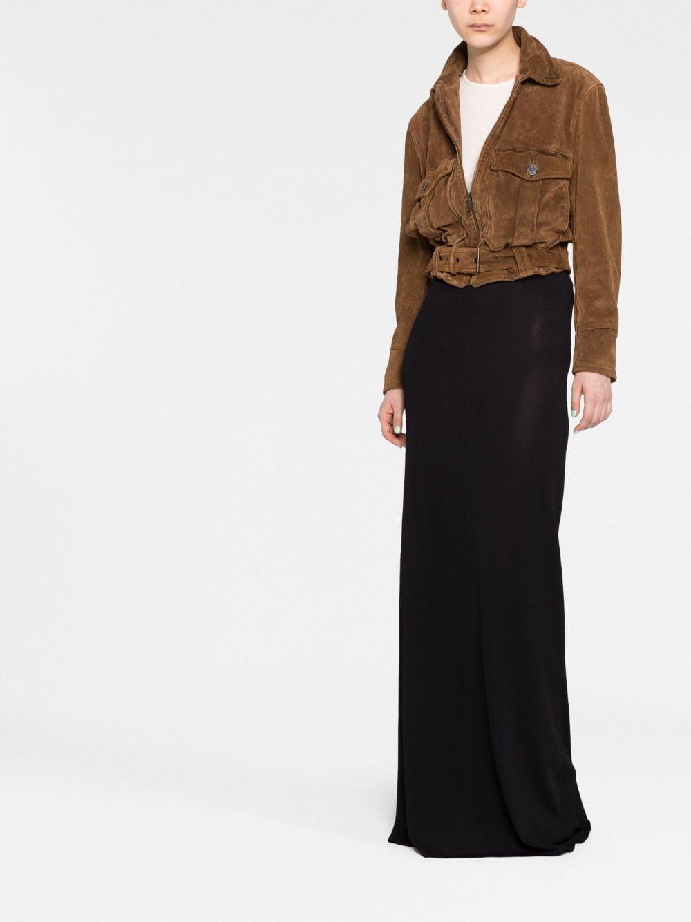 Silk-satin Maxi Skirt In Noir Product Image