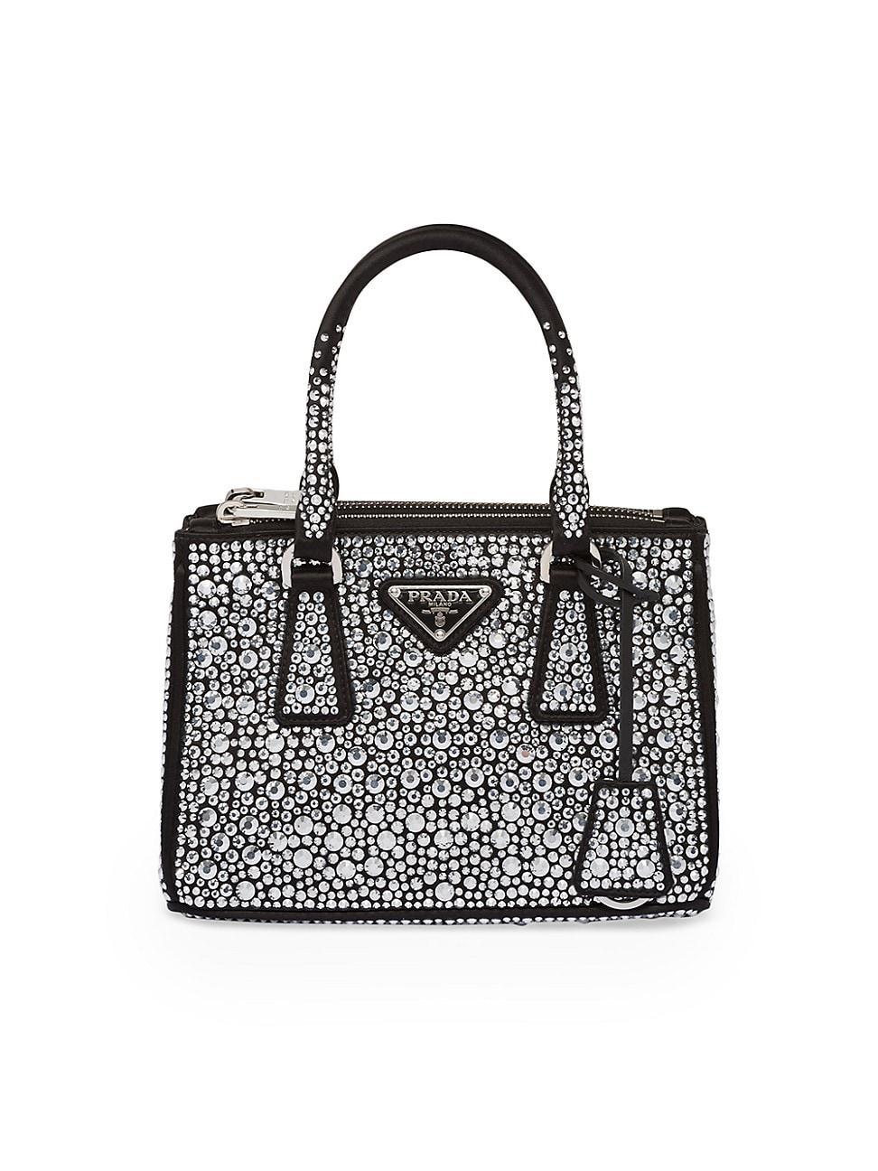 Womens Galleria Satin Mini Bag With Crystals Product Image