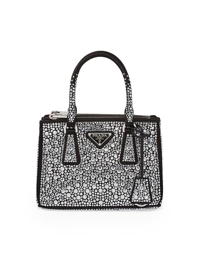 Womens Galleria Satin Mini Bag with Crystals Product Image