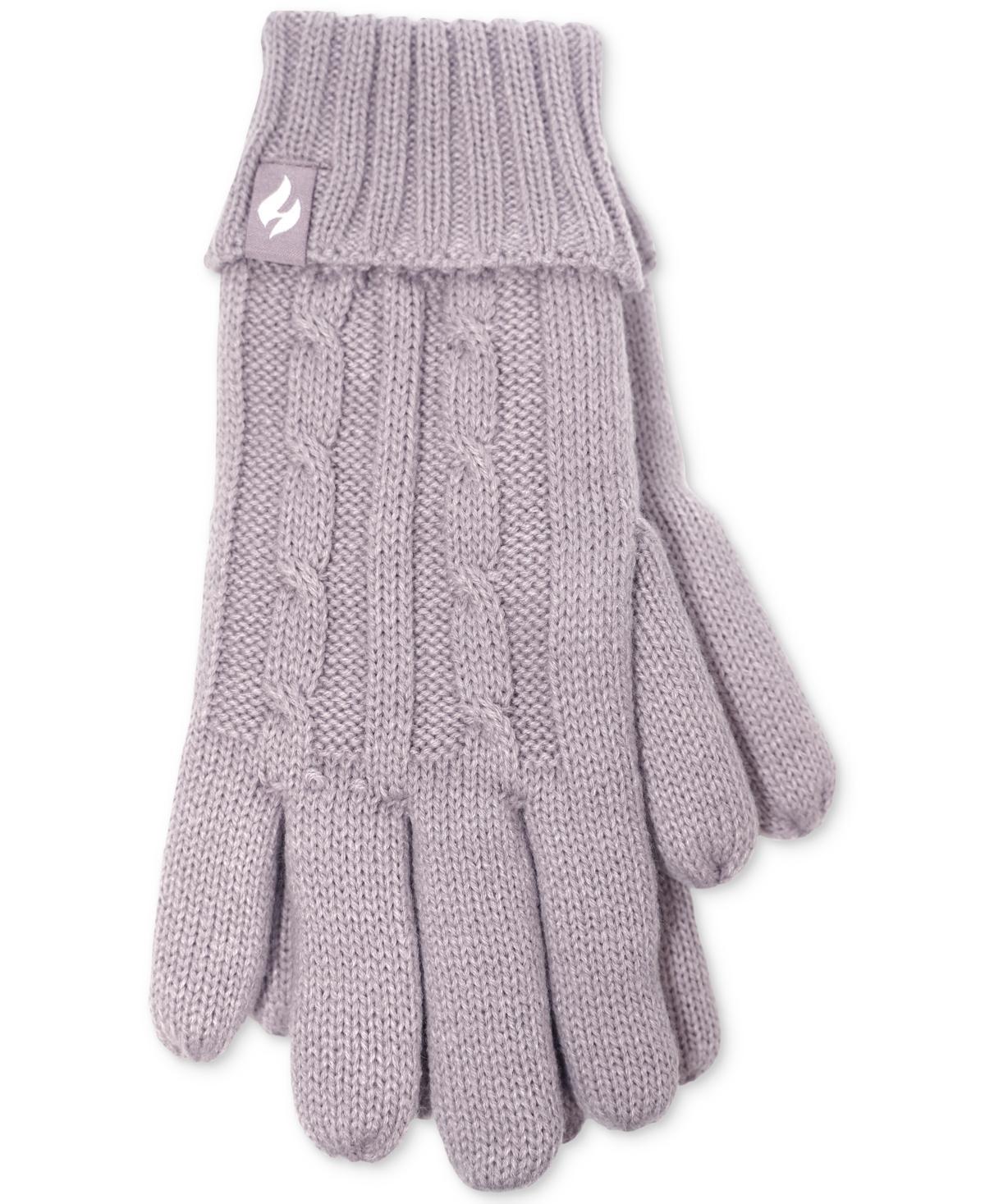 Heat Holders Womens Amelia Solid Cable-Knit Gloves Product Image