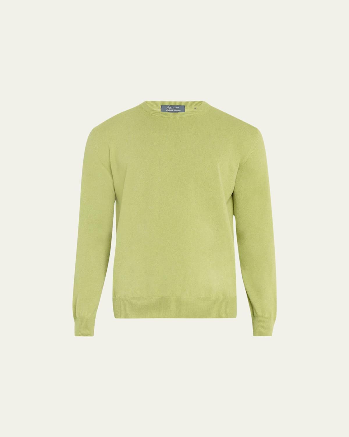 Mens Solid Cashmere Crewneck Sweater Product Image