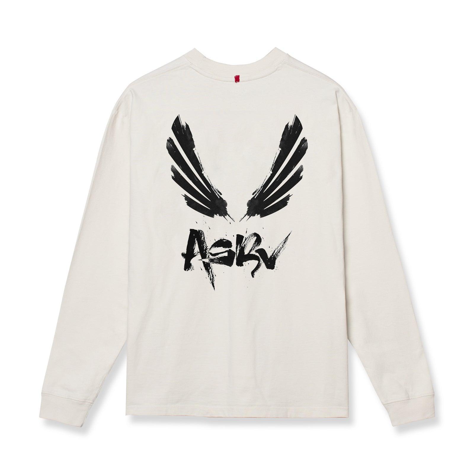 0851. Tech Essential™ Relaxed Long Sleeve  -  Stone "Brush Wings/ASRV" product image