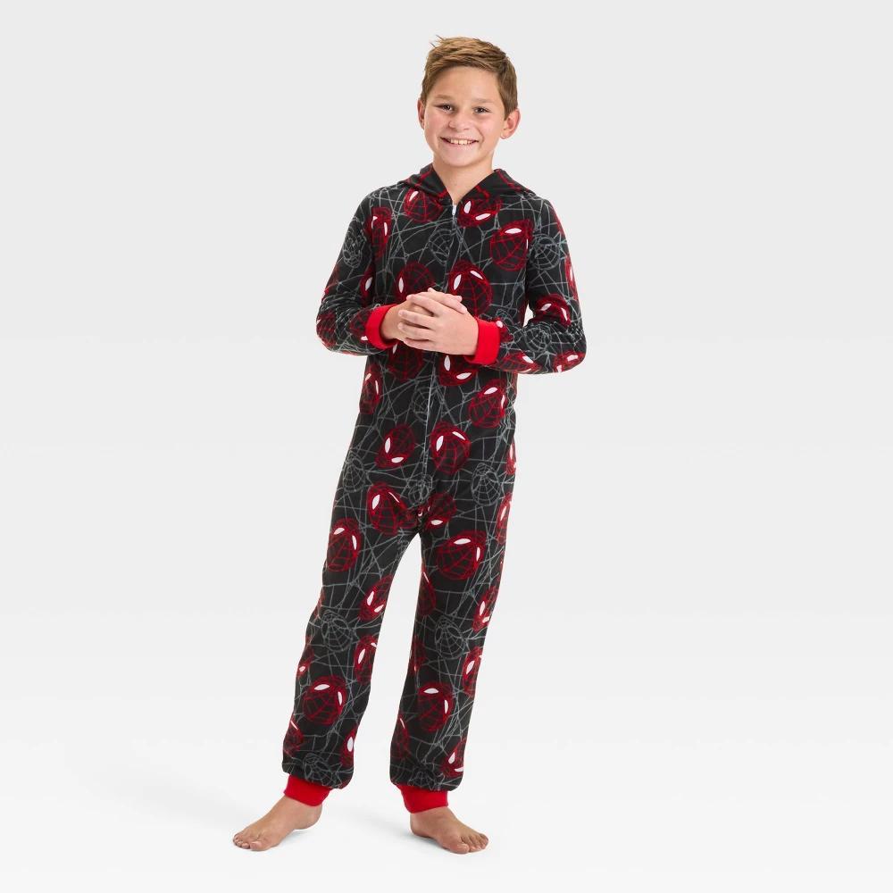 Boys Spider-Man Union Suit - Black Product Image