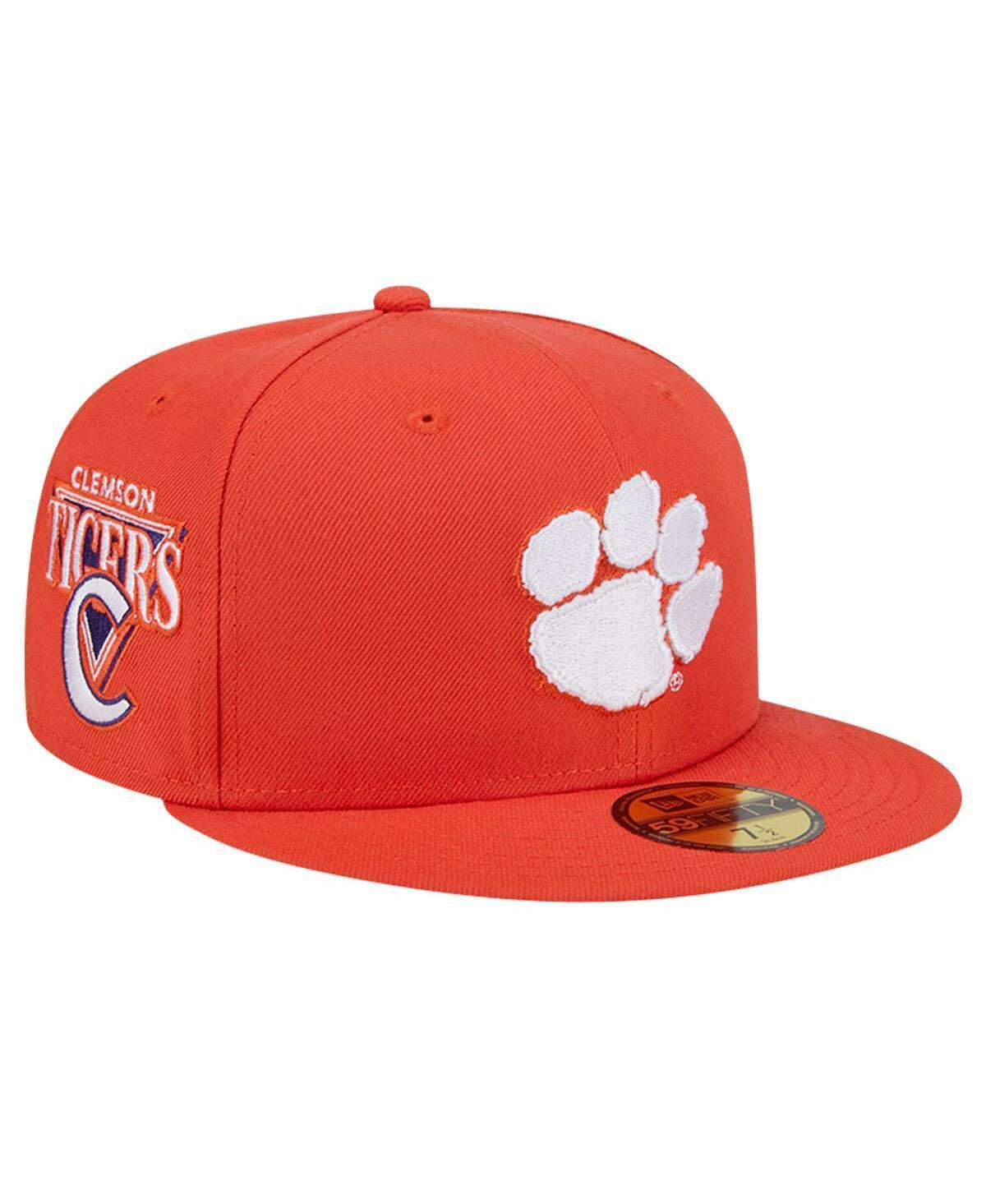 Mens New Era Clemson Tigers Throwback 59FIFTY Fitted Hat Product Image