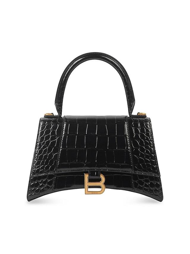 Womens Hourglass Small Handbag Crocodile Embossed Product Image