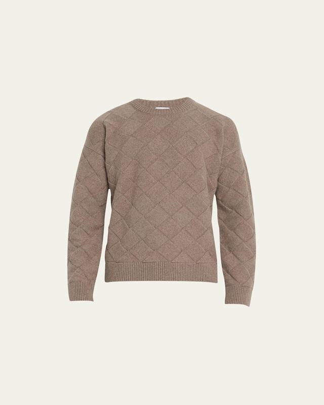 Bottega Veneta Intreccio 3D Knit Wool Blend Sweater Product Image