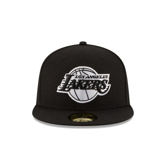 Los Angeles Lakers Black & White 59FIFTY Fitted Hat Male Product Image