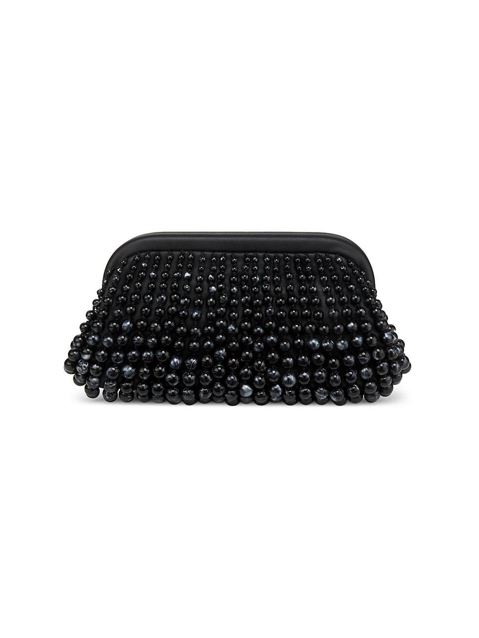 Womens Nia Beaded Leather Clutch Product Image