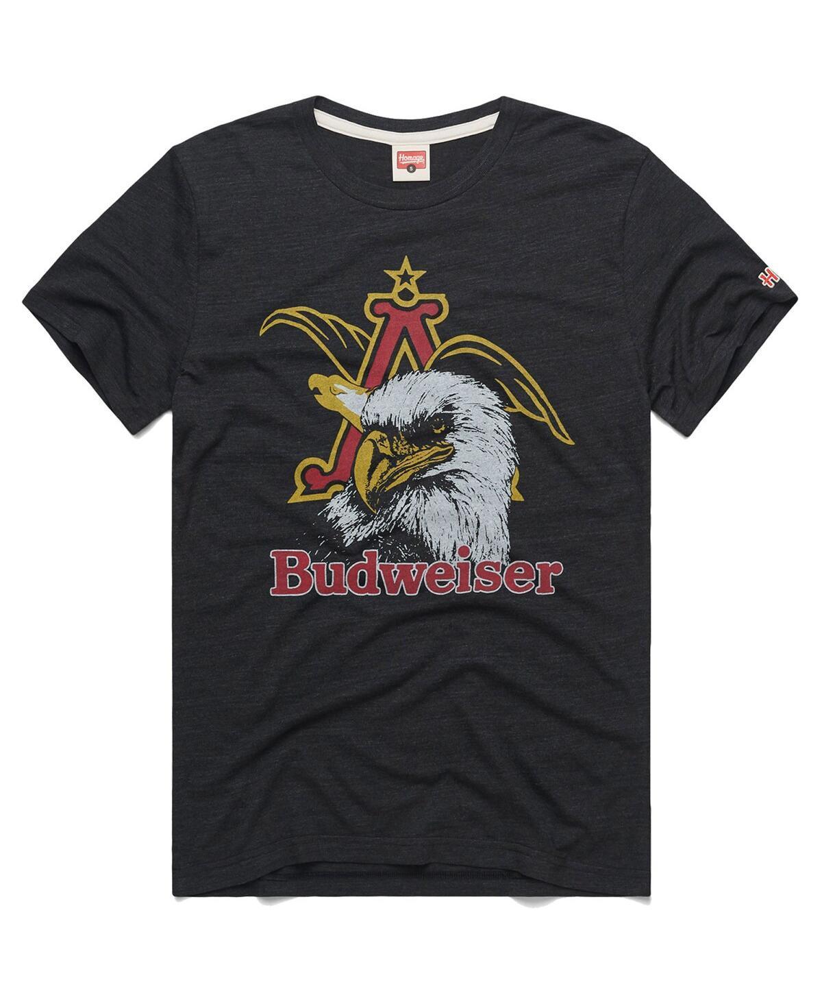 Mens Homage Charcoal Budweiser Eagle Tri-Blend T-shirt Product Image