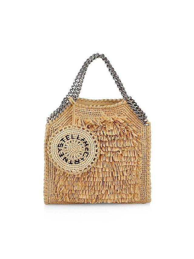 Womens Tiny Crochet Raffia Tote Bag Product Image