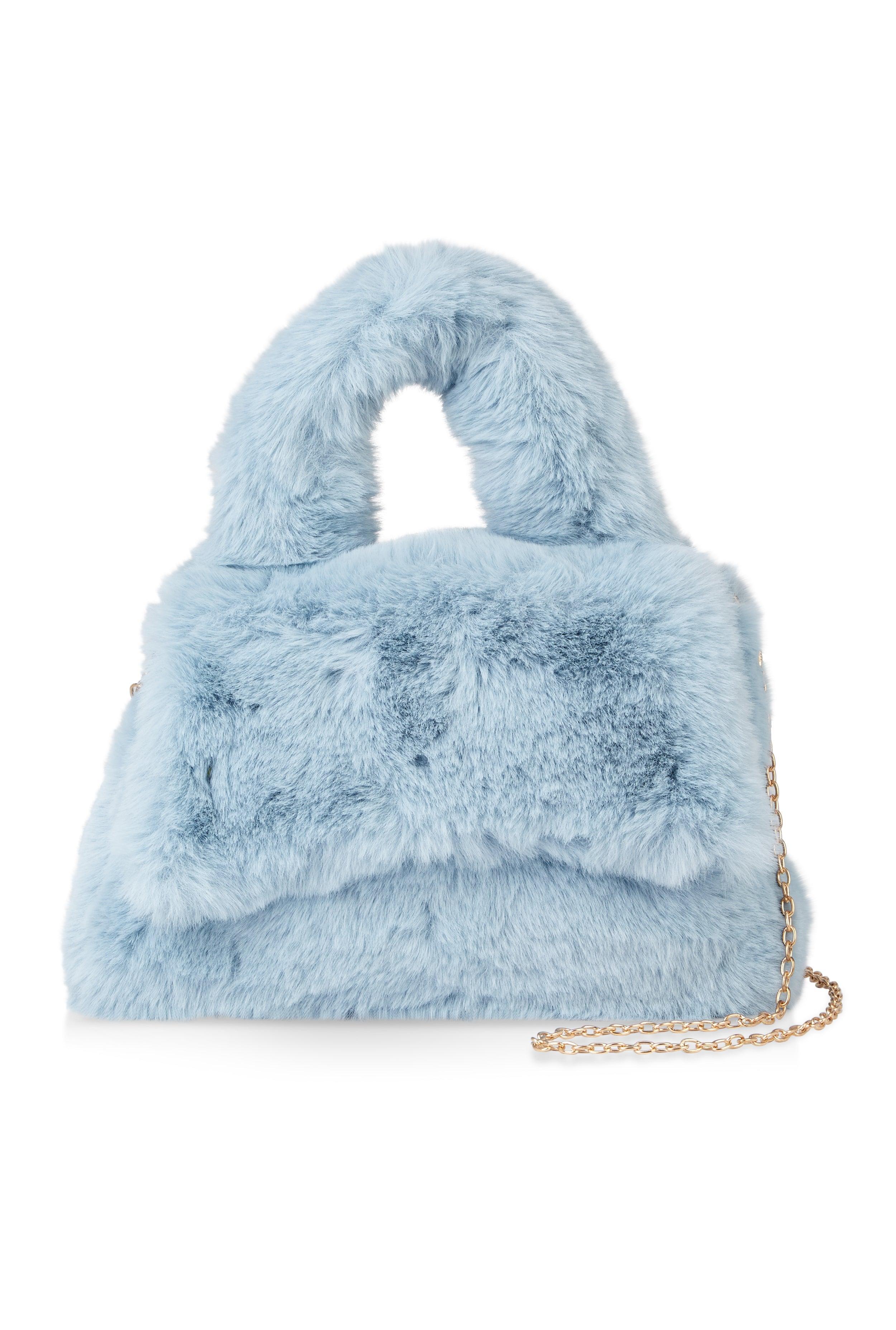 Faux Fur Convertible Handbag Female Product Image