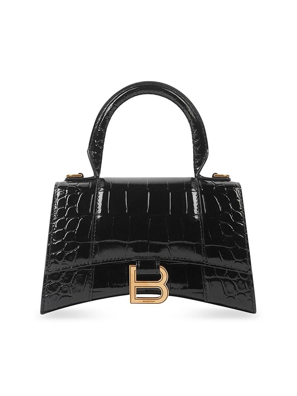 Womens Hourglass XS Handbag Crocodile Embossed Product Image