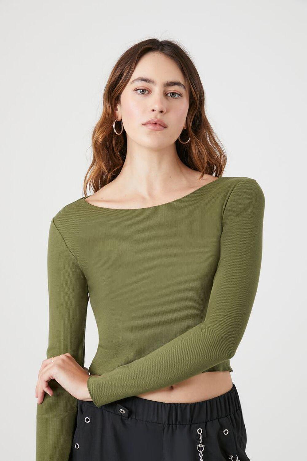 Cropped Long-Sleeve Top | Forever 21 product image