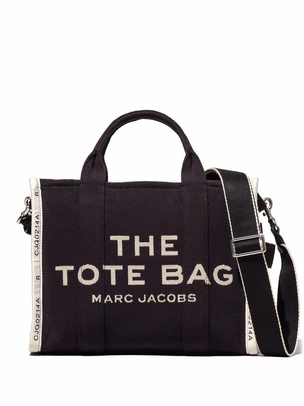 MARC JACOBS Women's The Jacquard Medium Tote Bag In Black Product Image