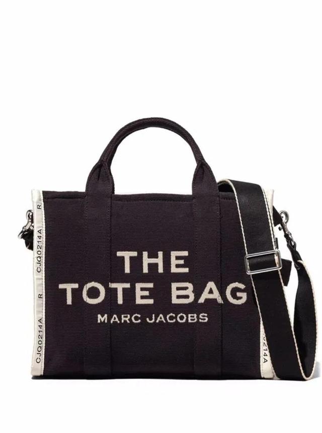 MARC JACOBS Women's The Jacquard Medium Tote Bag In Black Product Image