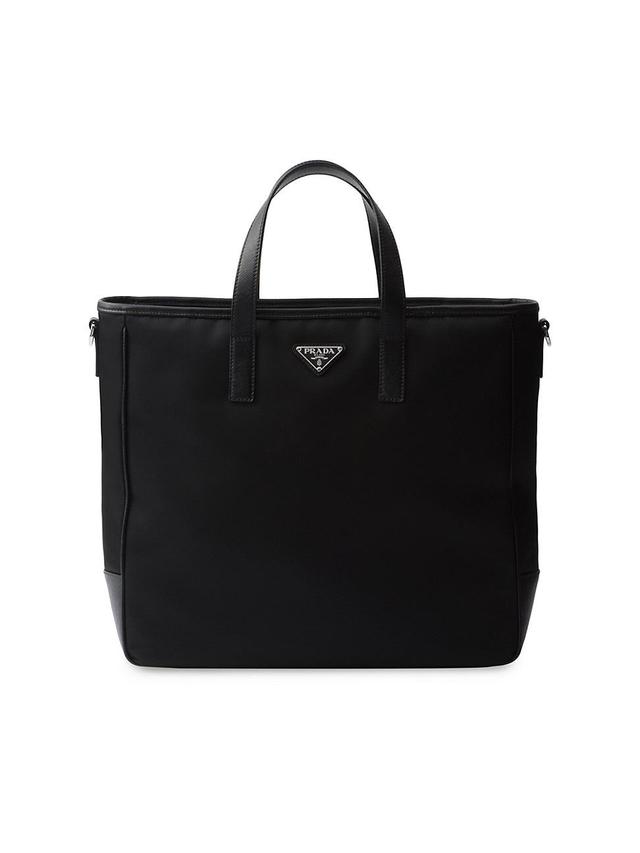 Mens Re-Nylon and Saffiano Leather Tote Bag Product Image