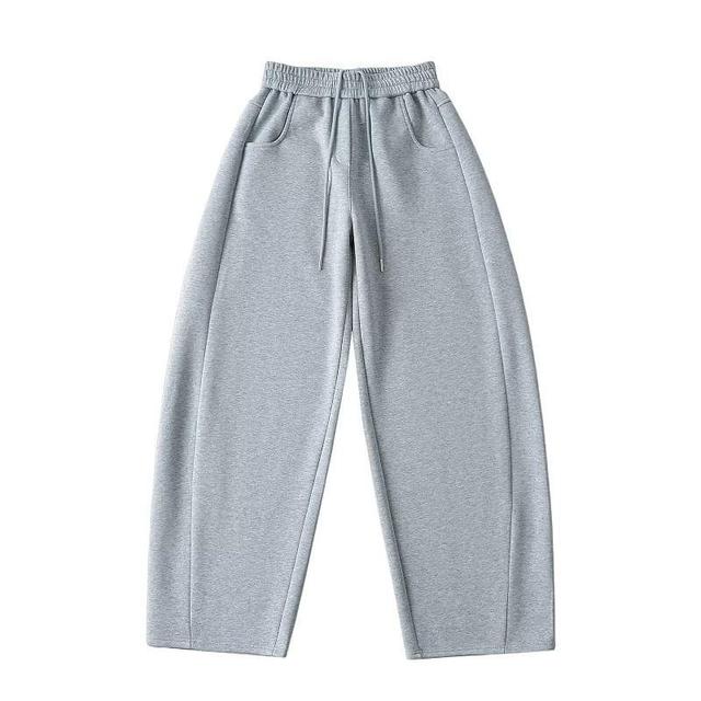 Drawstring Waist Baggy Sweatpants Product Image