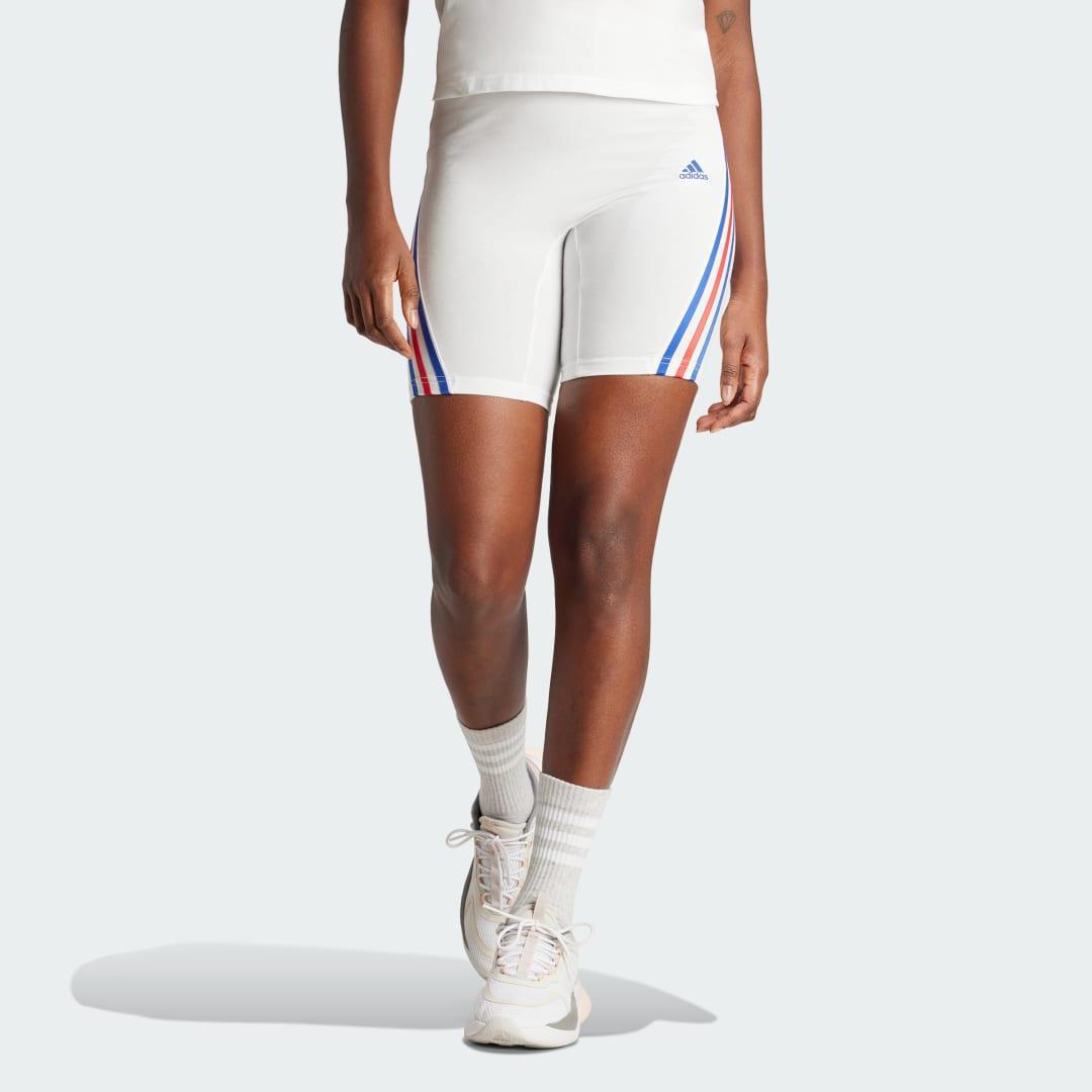 adidas Future Icons 3-Stripes Biker Shorts White S Womens Product Image