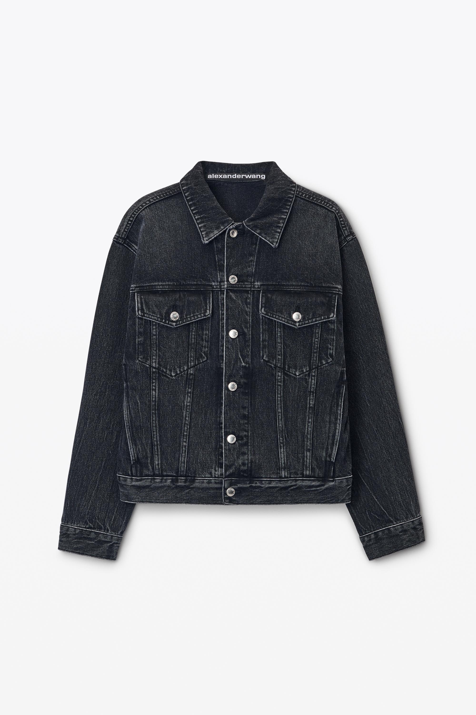 Oversize Trucker Jacket In Cotton Denim Product Image